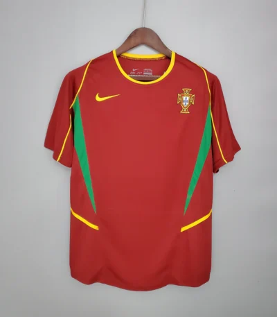 Portugal 2002 Home Retro Jersey red vintage Portugal football shirt