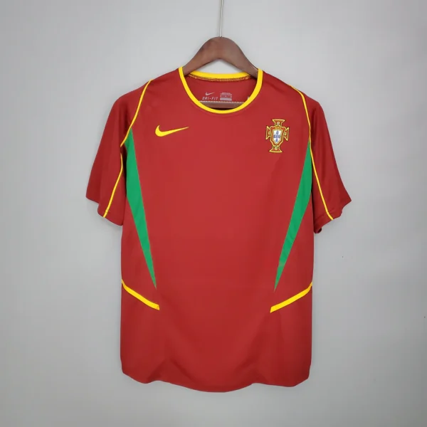 Portugal 2002 Home Retro Jersey red vintage Portugal football shirt