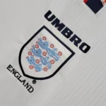 England 1998 Jersey white retro football shirt